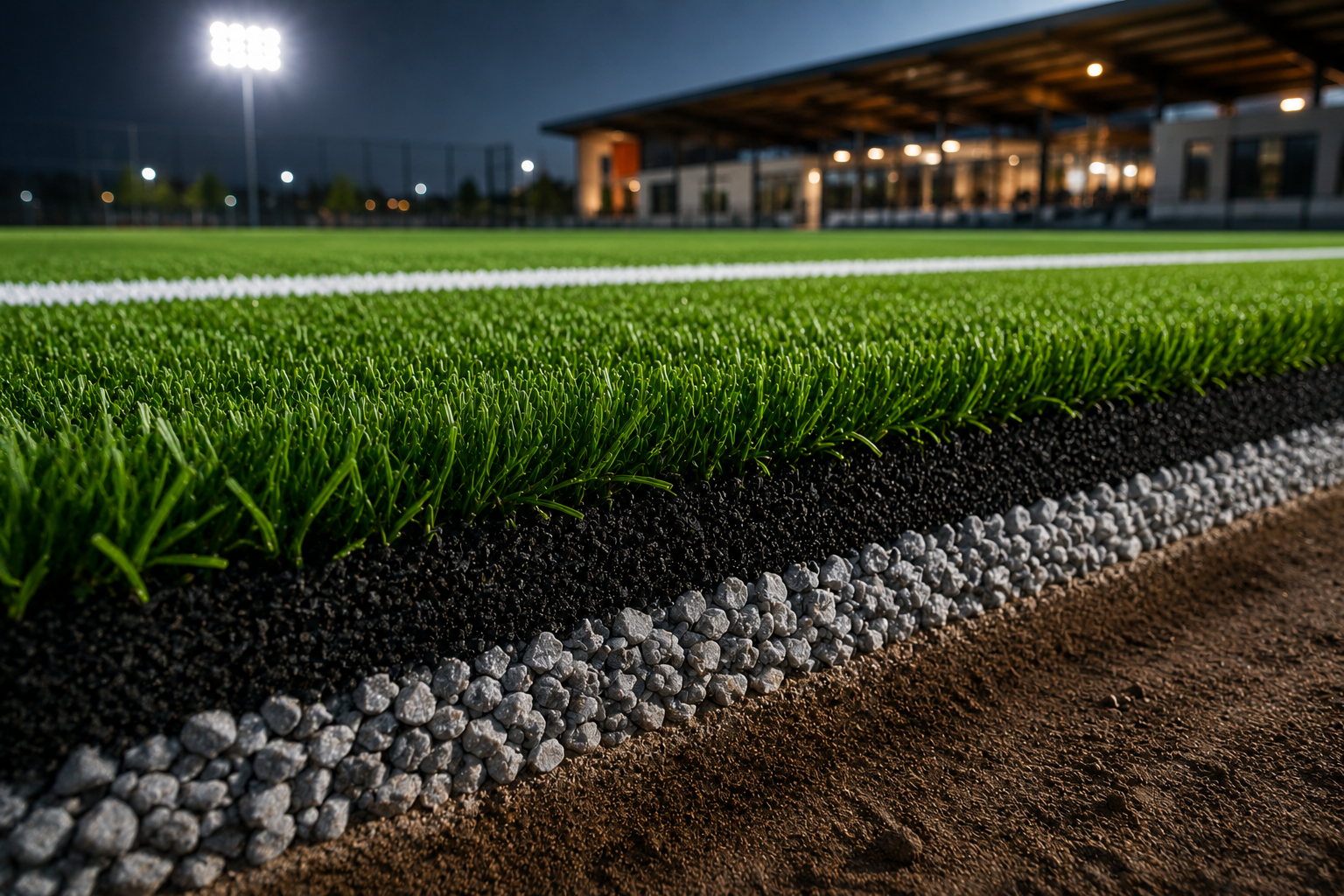 Sports surface laying
